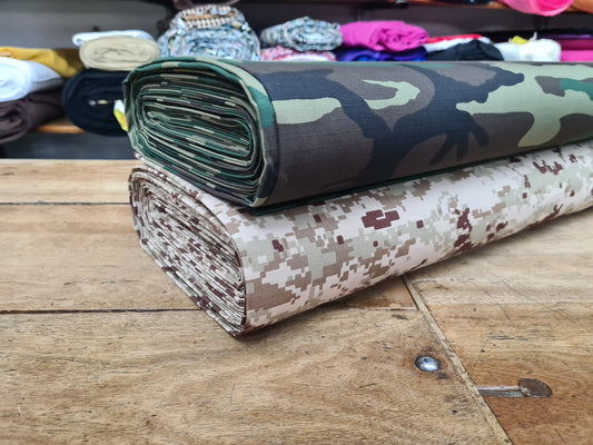 Tela Camuflado en Gabardina