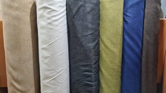Tela Cortinaje Modelo Lino Fantasia Liso Ancho Extra 2,8